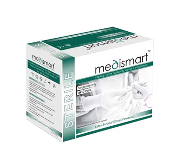 دستکش جراحی 7.5 پودری - Medismart